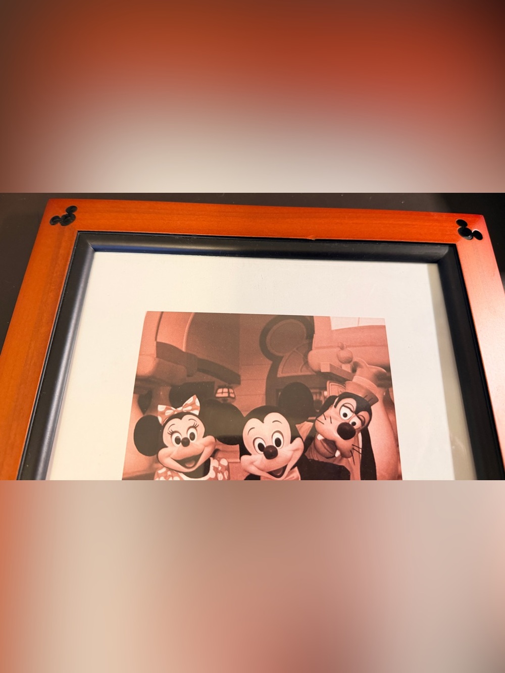 Disney Parks 8x10 Wooden Picture Frame with Mickey Ears in Corners - Picture 6 of 14